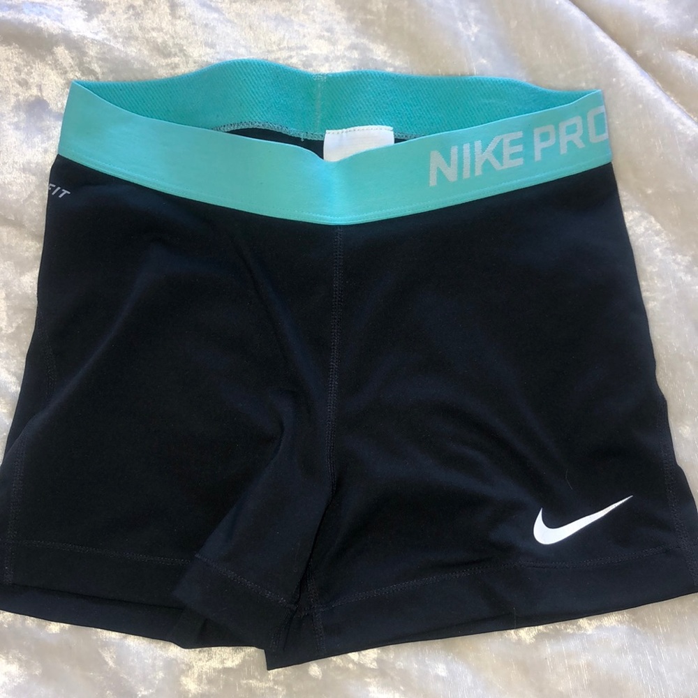 NIKE PRO spandex. Black and turquoise